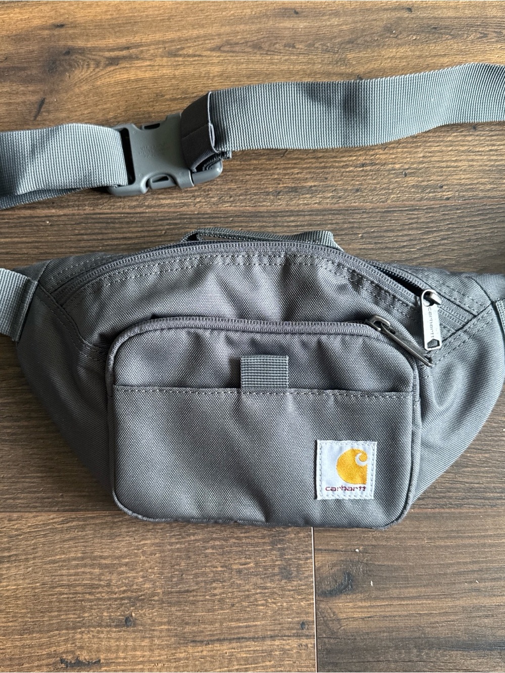 NWOT Carhartt Gray Canvas Waist Pack - Durable Hip Bag